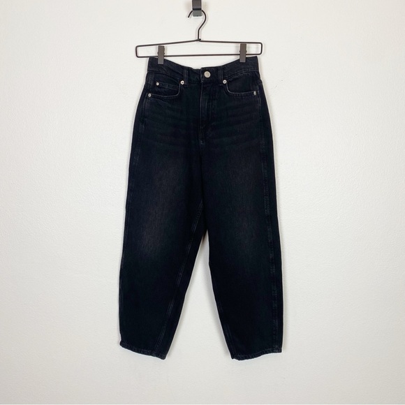Whistles Barrel Leg Jean in Black - Picture 4 of 9